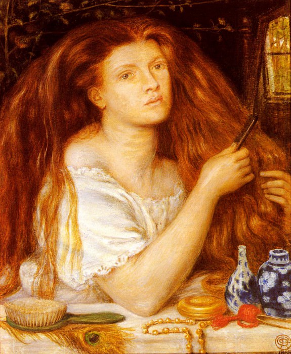Woman Combing Her Hair, Dante Gabriel Rossetti