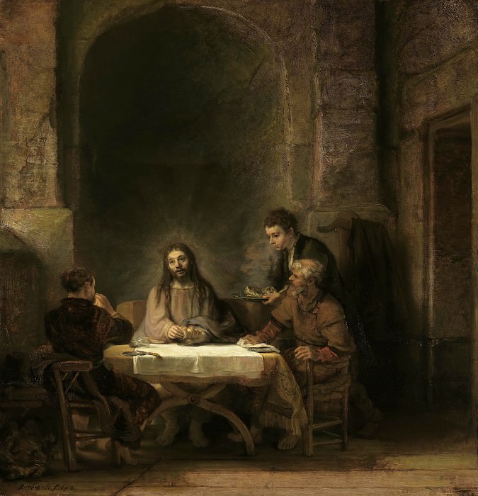 Supper at Emmaus, Rembrandt Harmenszoon Van Rijn