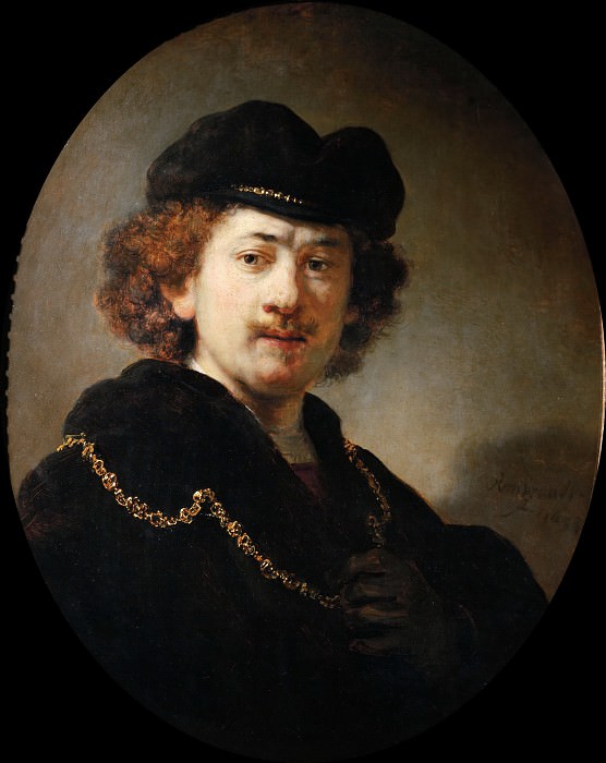 Self-Portrait with a Gold Chain, Rembrandt Harmenszoon Van Rijn