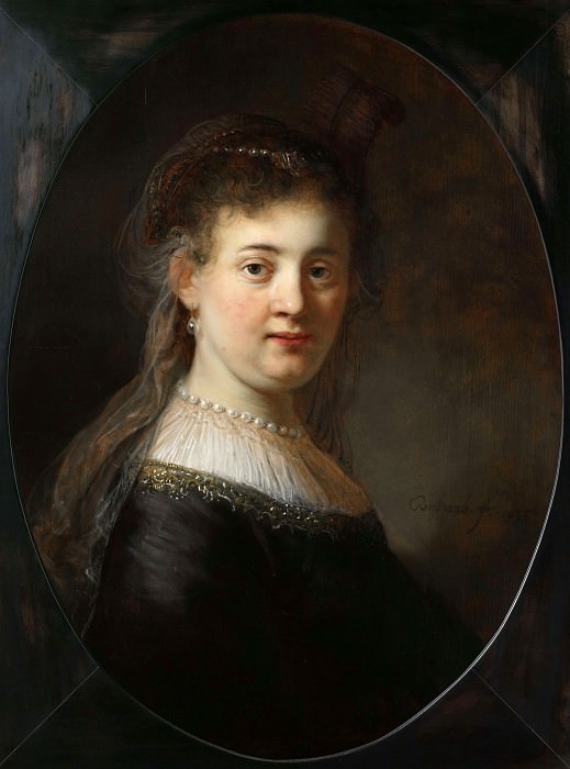 Jonge vrouw in gefantaseerde kleding, Rembrandt Harmenszoon Van Rijn