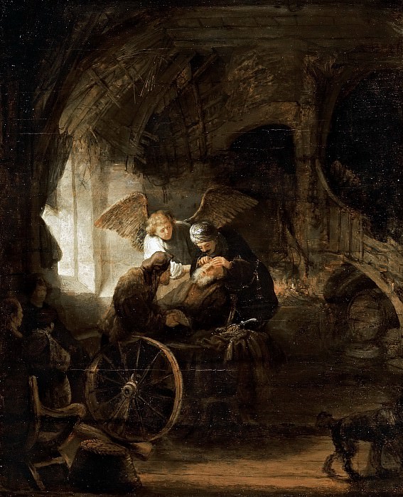 Товия возвращает отцу зрение , Рембрандт Харменс ван Рейн