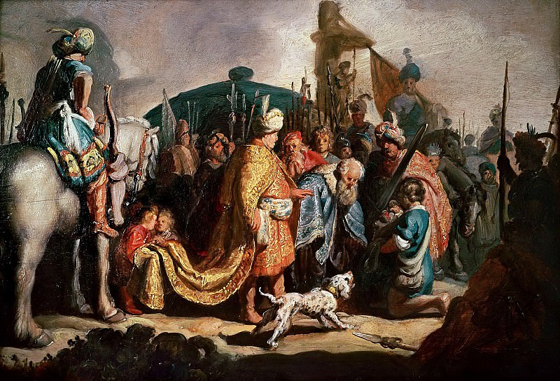 Давид с головой Голиафа перед Саулом, Рембрандт Харменс ван Рейн
