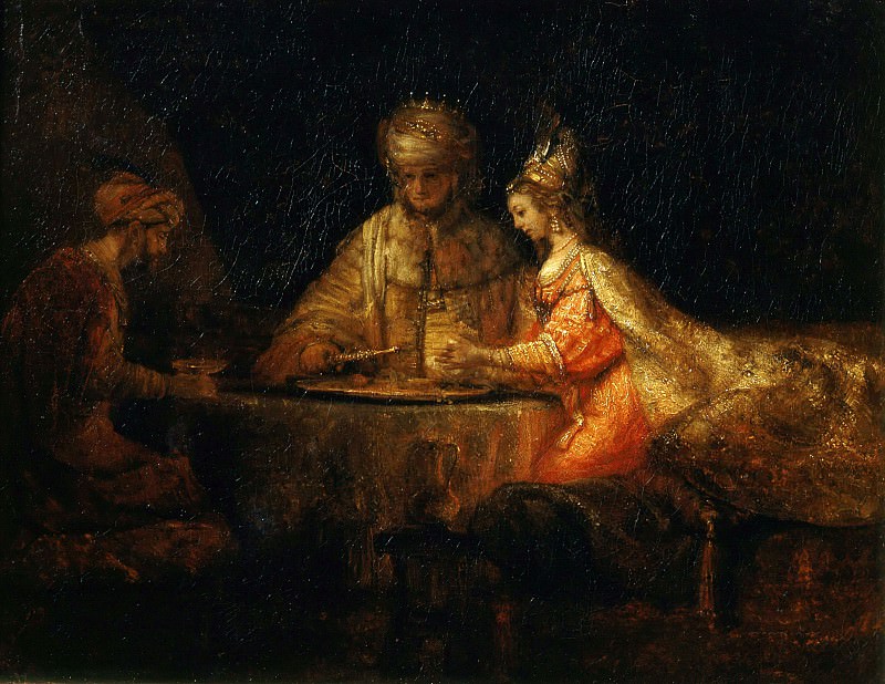 Assuerus, Haman and Esther, Rembrandt Harmenszoon Van Rijn