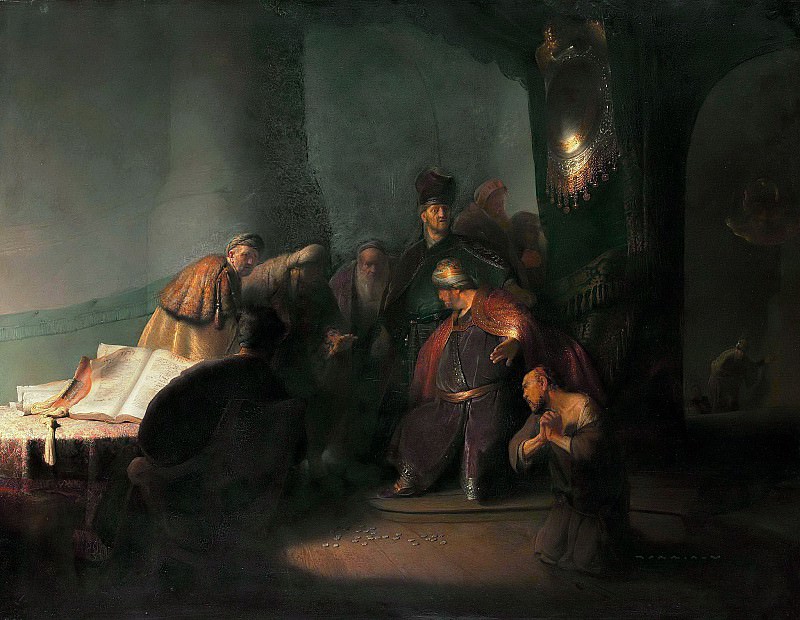 Judas Repentant, Returning the Pieces of Silver, Rembrandt Harmenszoon Van Rijn