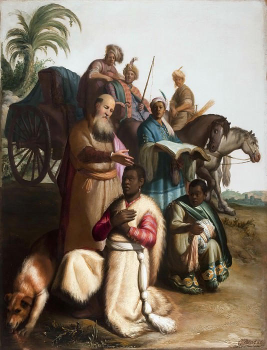 The Baptism of the Eunuch, Rembrandt Harmenszoon Van Rijn