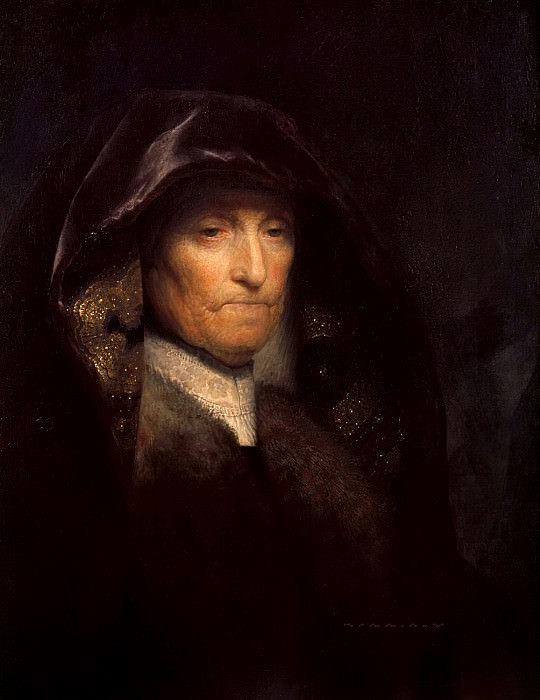 Portrait of the Artists Mother, Rembrandt Harmenszoon Van Rijn