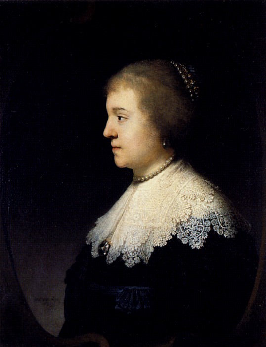 Portrait of Princess Amalia van Solms, Rembrandt Harmenszoon Van Rijn