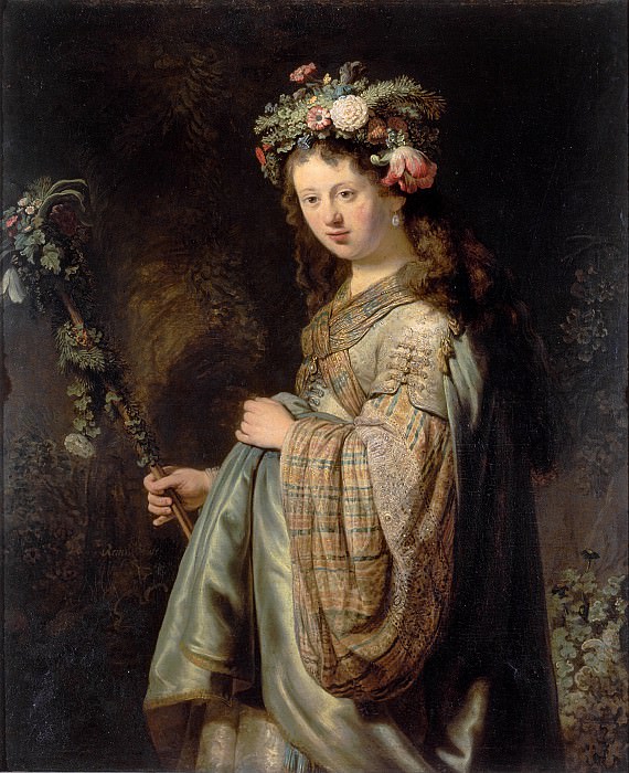 Saskia as Flora, Rembrandt Harmenszoon Van Rijn
