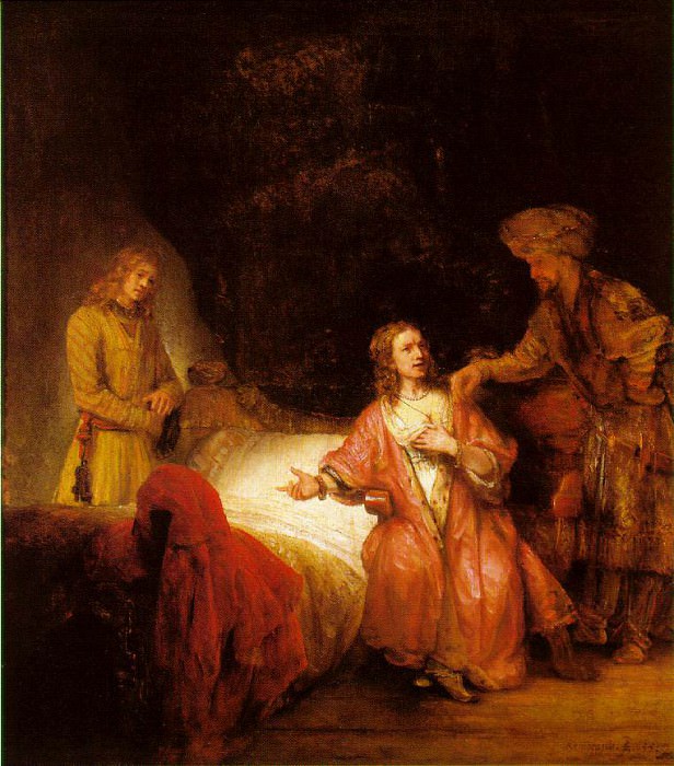 Joseph Accused by Potiphar’s Wife , Rembrandt Harmenszoon Van Rijn
