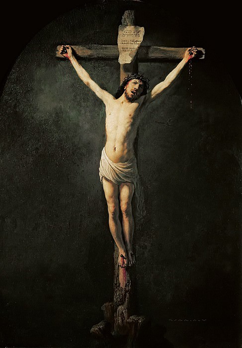 Christ on the cross, Rembrandt Harmenszoon Van Rijn
