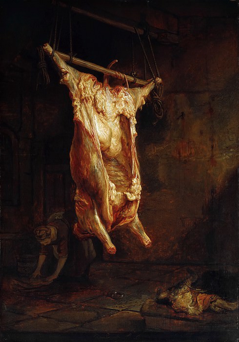 The Slaughtered Ox , Rembrandt Harmenszoon Van Rijn