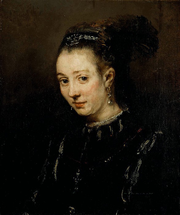 Портрет молодой женщины , Рембрандт Харменс ван Рейн