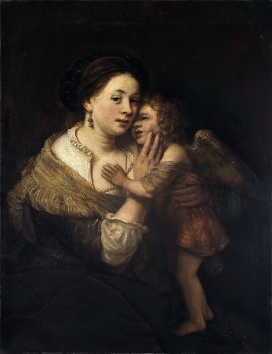 Venus and Amor , Rembrandt Harmenszoon Van Rijn