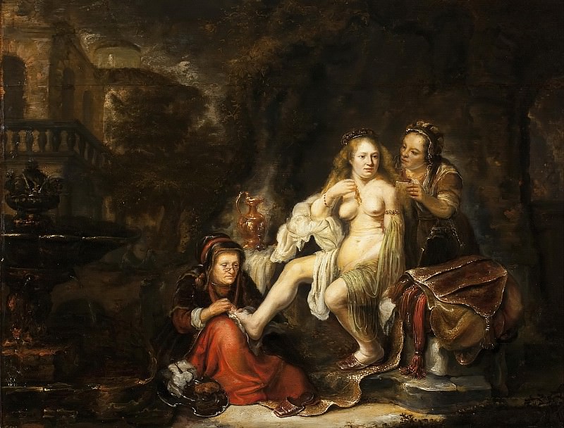 Bathsheba receives a letter from David , Rembrandt Harmenszoon Van Rijn