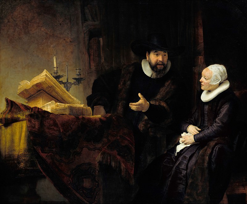 The Mennonite Preacher Anslo and his Wife, Rembrandt Harmenszoon Van Rijn