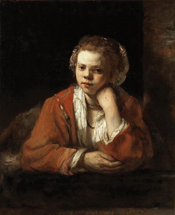 Young Girl at the Window, Rembrandt Harmenszoon Van Rijn