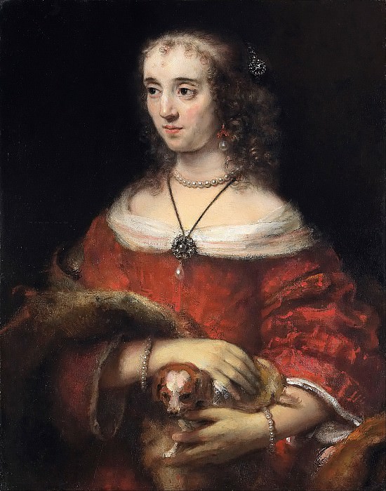 Портрет женщины с собачкой, Рембрандт Харменс ван Рейн