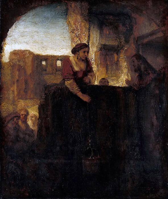 Christus und die Samariterin am Brunnen, Rembrandt Harmenszoon Van Rijn
