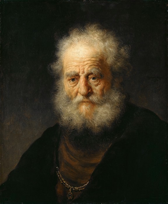 Old man wearing a gold chain, Rembrandt Harmenszoon Van Rijn