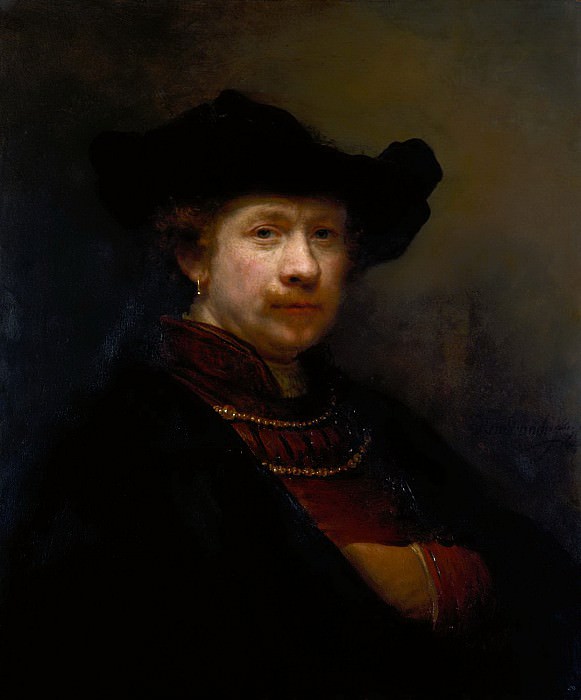 Автопортрет в широкополой шляпе, Рембрандт Харменс ван Рейн