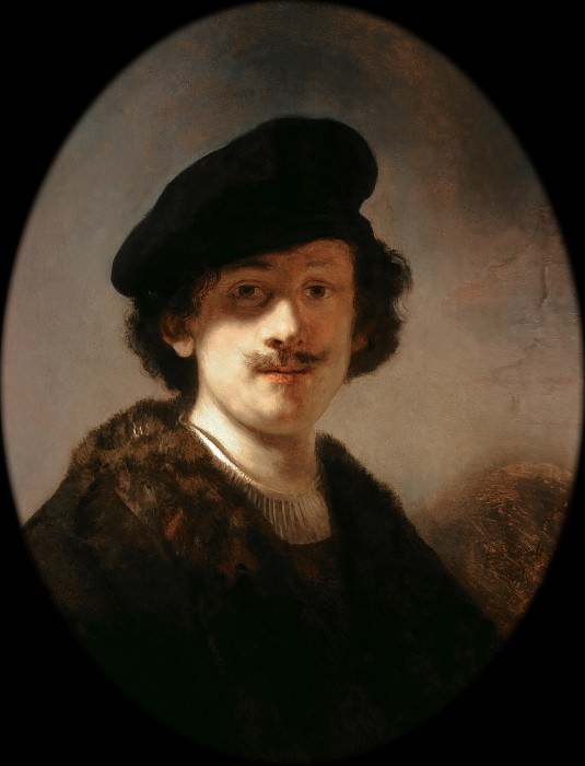 Self-portrait with shaded eyes, Rembrandt Harmenszoon Van Rijn