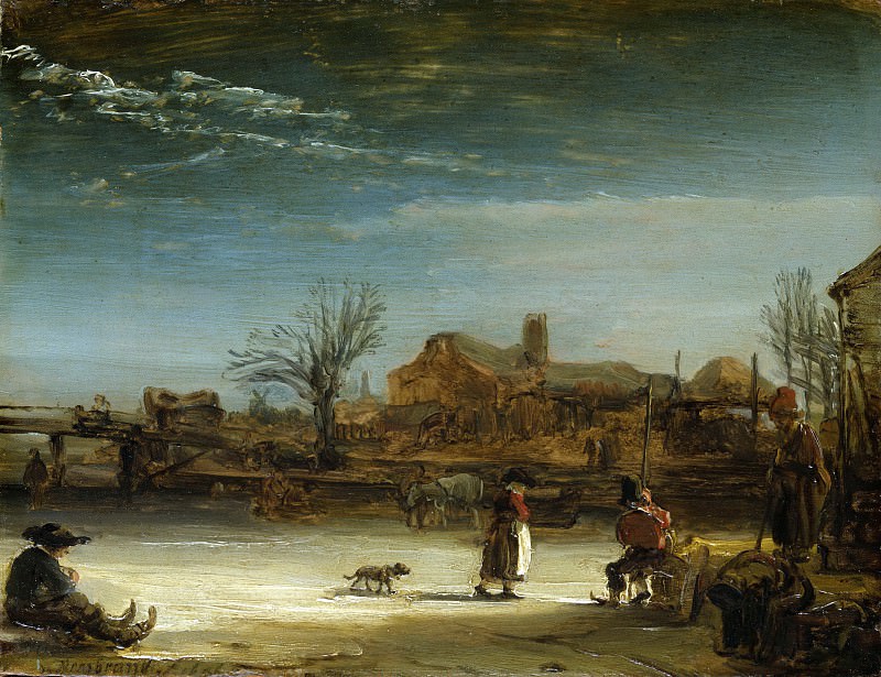 Зимний пейзаж, Рембрандт Харменс ван Рейн