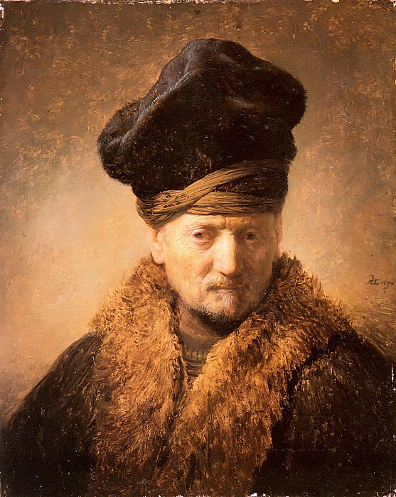 Portrait of a father in a wool coat, Rembrandt Harmenszoon Van Rijn