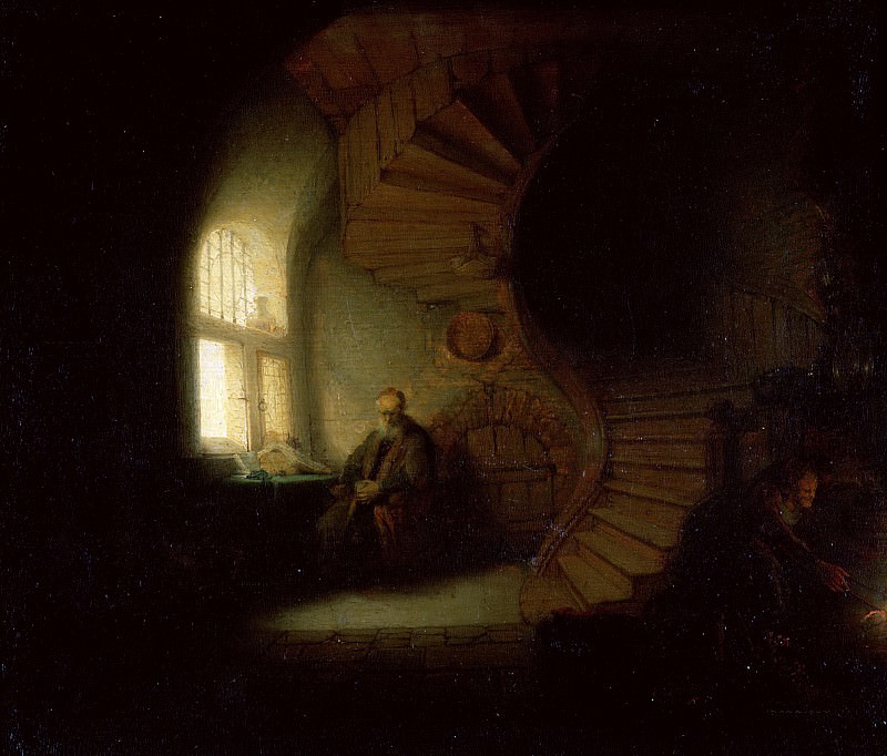 Размышляющий философ , Рембрандт Харменс ван Рейн