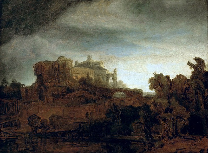 Пейзаж с замком, Рембрандт Харменс ван Рейн