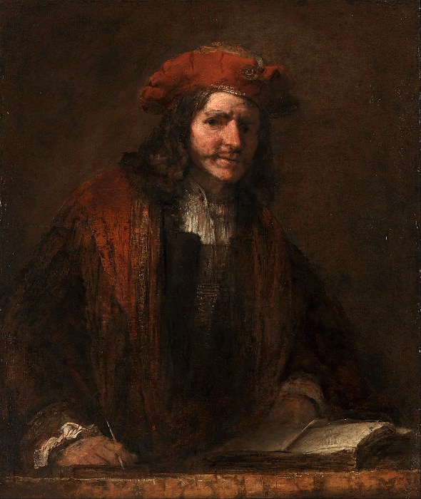Мужчина в красном берете , Рембрандт Харменс ван Рейн