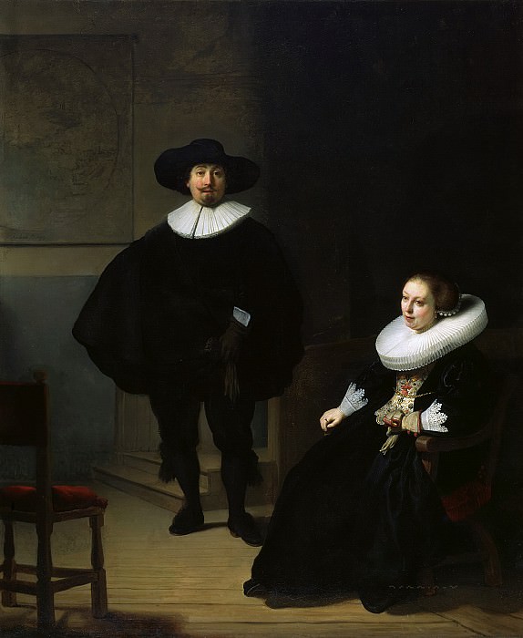Портрет мужчины и женщины в чёрном , Рембрандт Харменс ван Рейн