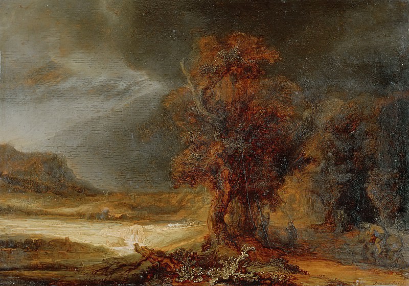 Landscape with the Good Samaritan, Rembrandt Harmenszoon Van Rijn