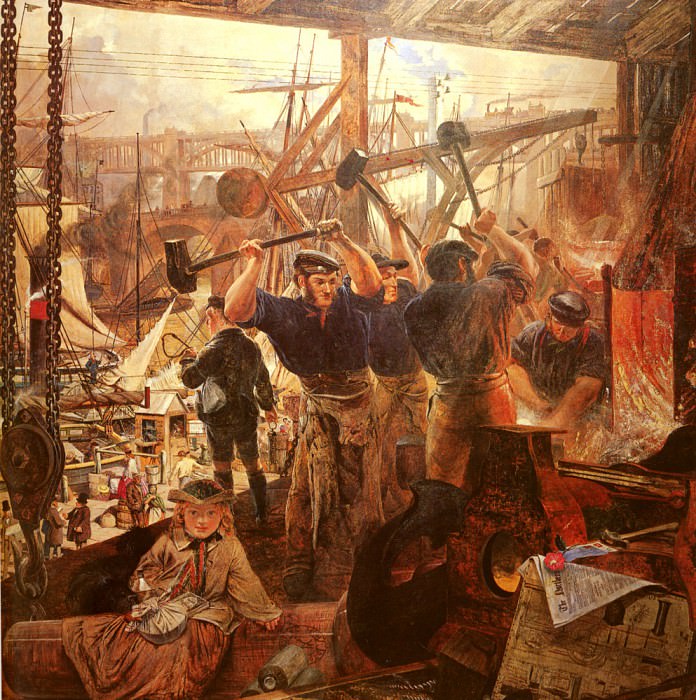 Промышленность города Тайн : железо и уголь, Уильям Белл Скотт