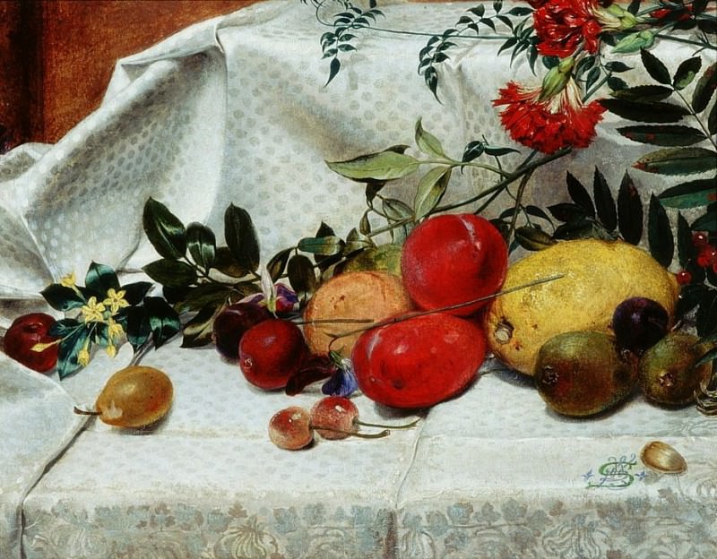 Цветы и фрукты, Уильям Белл Скотт