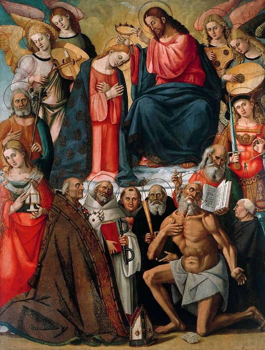 Коронование Девы Марии со святыми и ангелами, Лука Синьорелли