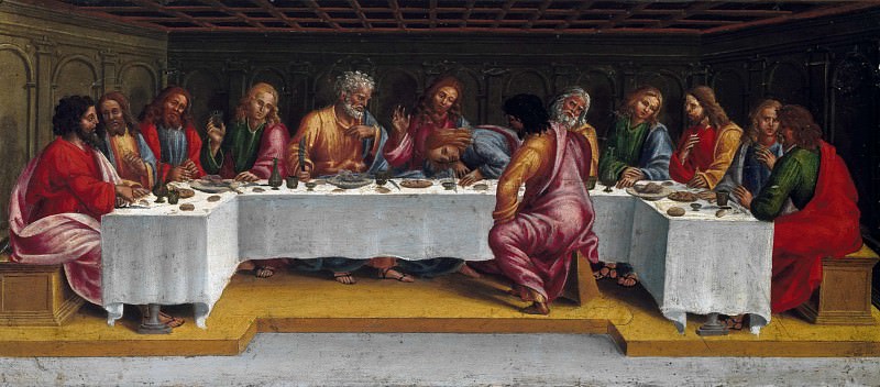 Deposition from the Cross, predella – The Last Supper, Luca Signorelli
