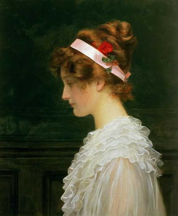 Profile of a young girl, Marcus Stone