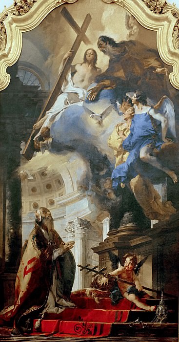 Папа Климент I, поклоняющийся Святой Троице, Джованни Баттиста Тьеполо