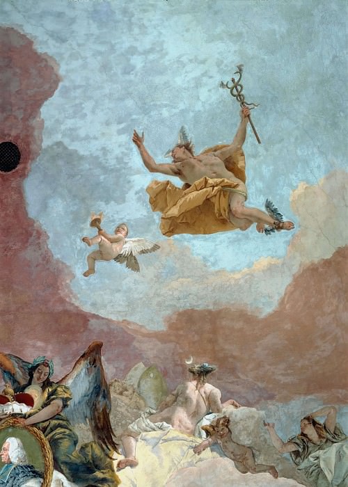 Apollo and the Continents, detail – Europe, Giovanni Battista Tiepolo