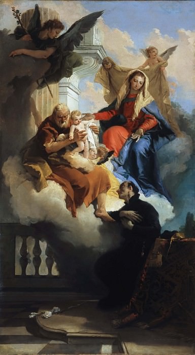 The Holy Family appears to Saint Cajetan, Giovanni Battista Tiepolo