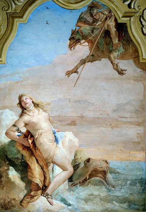 Orlando Rescues Angelica from a Monster, Giovanni Battista Tiepolo