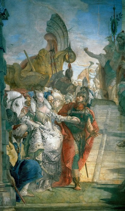 The Meeting of Antony and Cleopatra, detail, Giovanni Battista Tiepolo