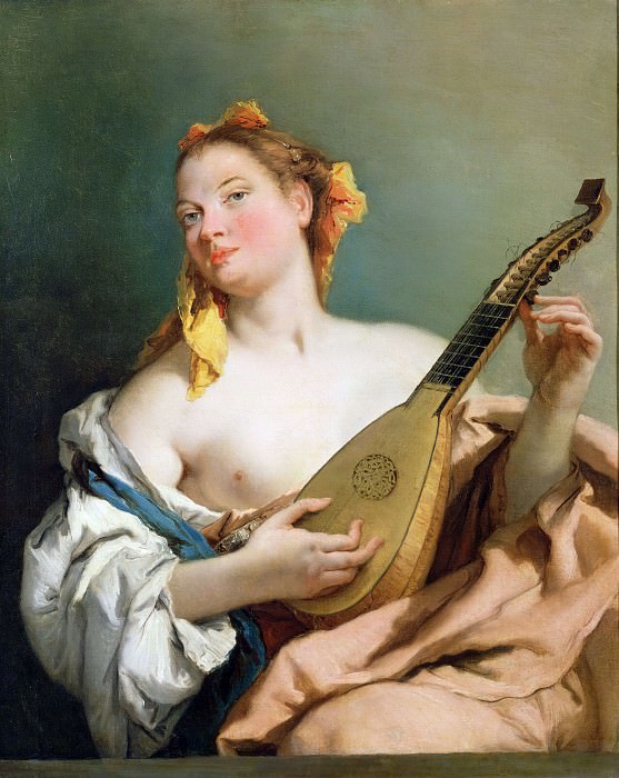 Girl with a Mandolin, Giovanni Battista Tiepolo