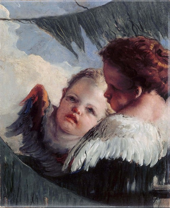 Two Heads of Angels, Giovanni Battista Tiepolo