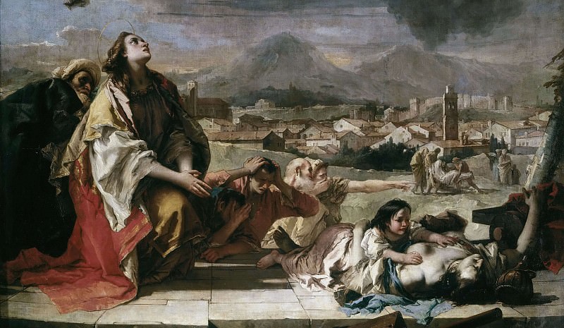 Заступничество святой Фёклы за город Эсте во время чумы 1630 года , Джованни Баттиста Тьеполо