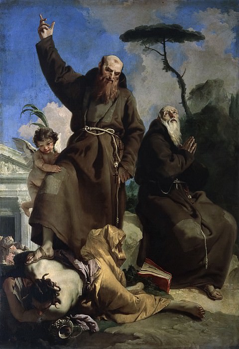 Saints Fidelis of Sigmaringen and Joseph of Leonessa trample on heresy, Giovanni Battista Tiepolo