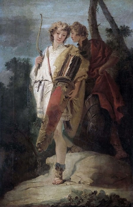 Young man with a bow and his companion with a shield, Giovanni Battista Tiepolo