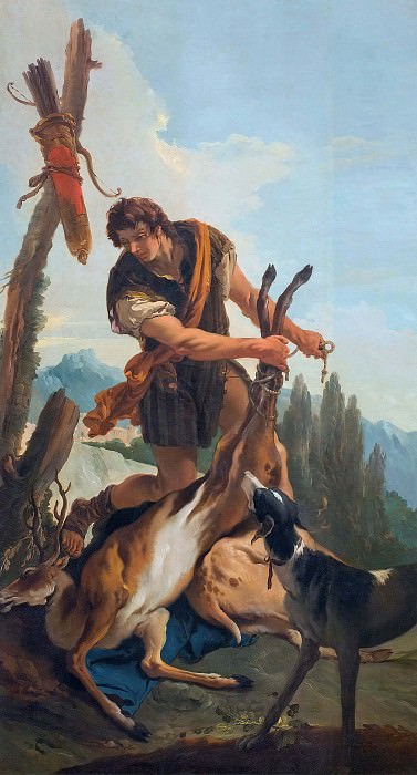 Hunter with Deer, Giovanni Battista Tiepolo
