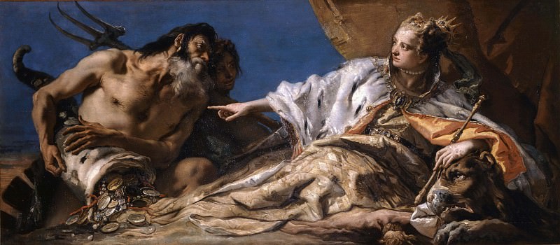 Neptune presents the gifts of the sea to Venetia, Giovanni Battista Tiepolo