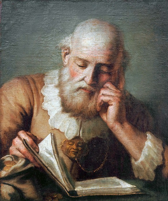 Old man reading, Giovanni Battista Tiepolo